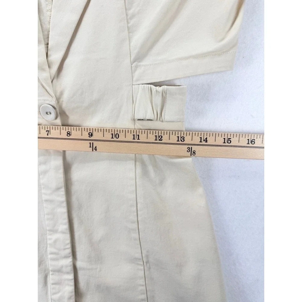 NEW The Drop Paige DeSorbo Waist Cutout Blazer Dress Ivory Size S